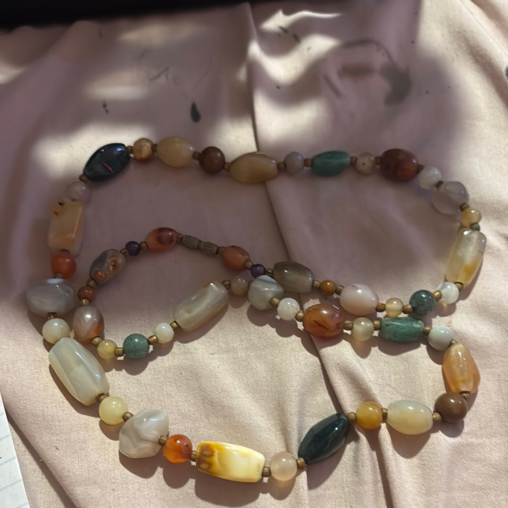 Multicolor Beaded Necklace and Bracelet Set